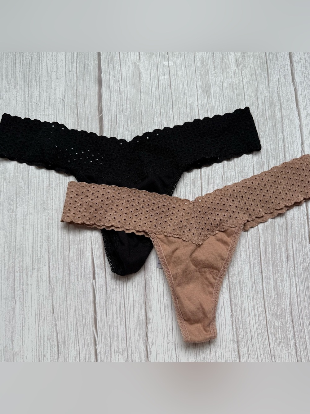 hanky panky Cotton Conscience Low Rise Thong Praline One Size